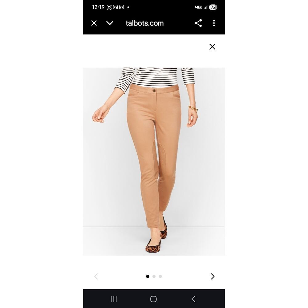 Talbots Dalton Patch Faux Suede Patch Skinny Ankle Size 4 New Without Tags